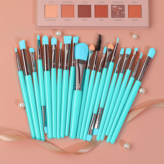 20pc Fluorescent Color Makeup Brush Set Blush Brush Powder Brush Eye Shadow Brush Lip Brush Mascara Brush