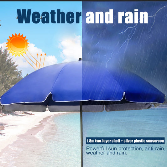 (Excluding Base)180cm Garden Patio Parasol Umbrella Sun Shade Beach Patio Umbrella Base Outdoor