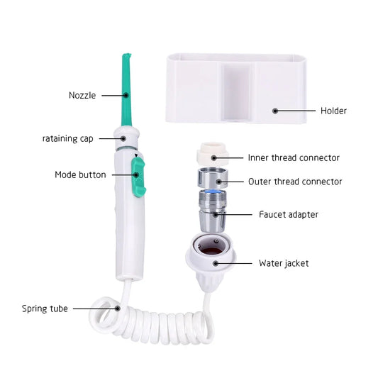 Water Dental Flosser Faucet Oral Irrigator Floss Dental Irrigator Dental Pick Oral Irrigation Teeth Cleaning Machine