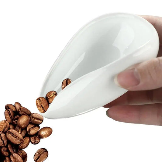 Coffee Beans Dosing Tray Ceramic Dosing Scoop And Cup With Non-Slip Base Coffee Bean Spoon Shovel Coffee Beans And Tea Accessory
