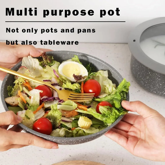 pot and pan set with removable handle, Nonstick Cookware Set Detachable Handle, Induction Kitchen Camping Stackable Pots Pans