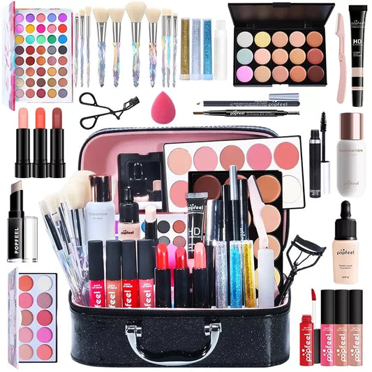 Makeup Set Full Professional Makeup Kit Eyeshadow Blush Foundation Face Powder Makeup Case Korean Cosmetic 8-56Pcs