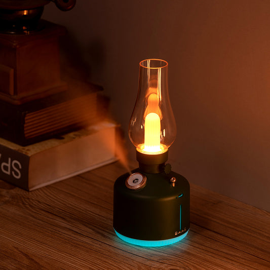 Retro Kerosene Light Humidifier Time Light Humidifier Essential Oil Diffuser Light Adjustable Night Light Humidifiers